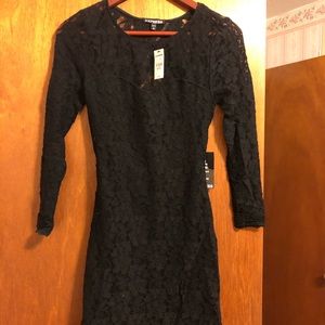 Black lace dress